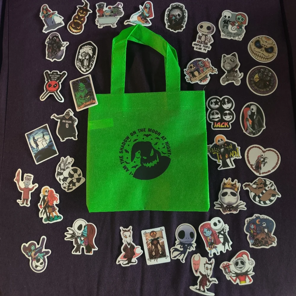 $8 Custom made canvas bag & 10 random stickers w/ NBC purchase
